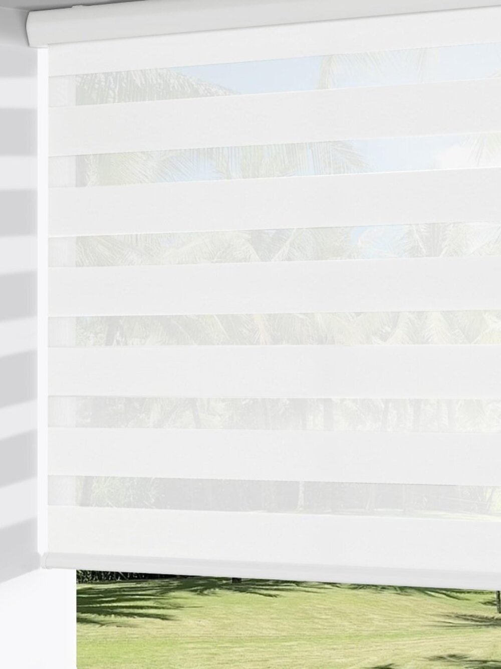 NEW ChrisDowa Cordless Zebra Blinds for Windows, Light Filtering Roller Shades